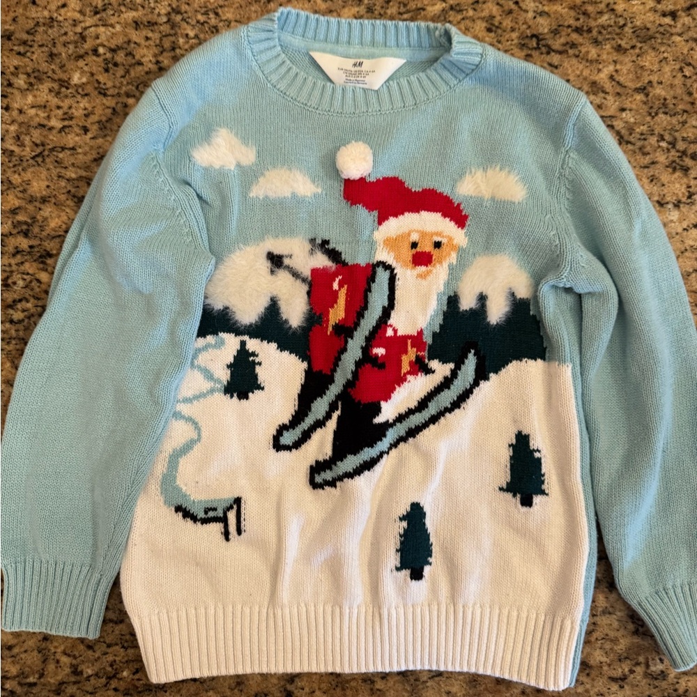 H&M Christmas Sweater in good condition 4-6y 98% cotton